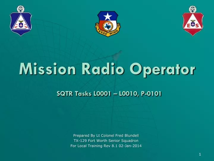 mission radio operator sqtr tasks l0001 l0010 p 0101