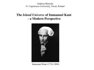 The Island Universe of Immanuel Kant - a Modern Perspective