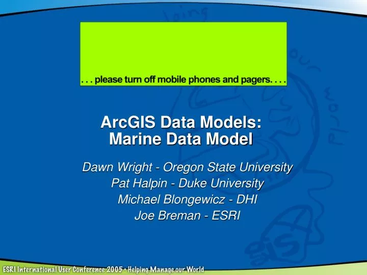 arcgis data models marine data model