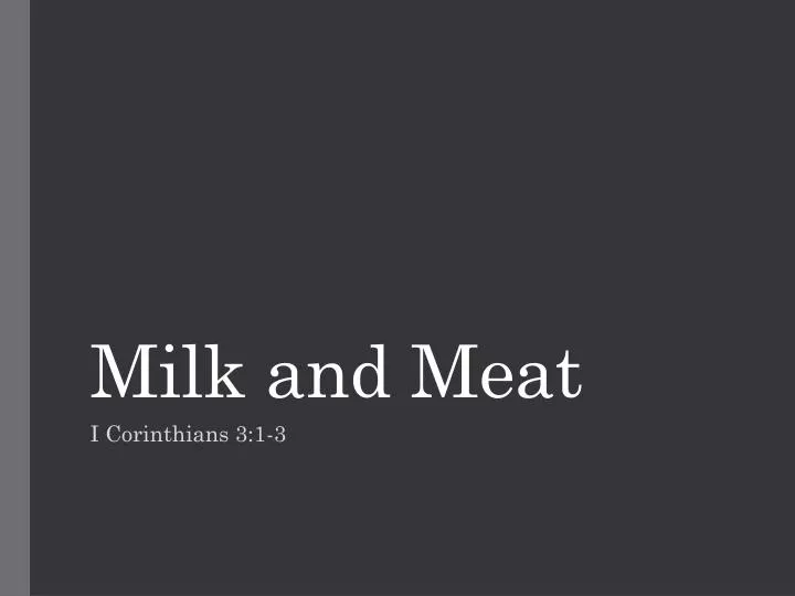milk and meat