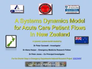 A Systems Dynamics Model for Acute Care Patient Flows In New Zealand