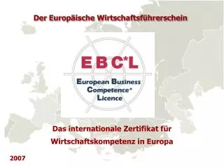 Der Europäische Wirtschaftsführerschein
