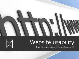 website usability door niels verheyden en aaron saam v4c