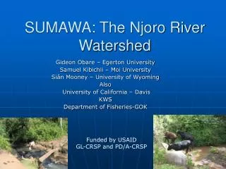 SUMAWA: The Njoro River Watershed