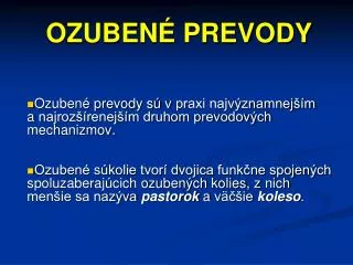 ozuben prevody