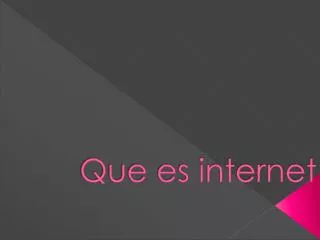 que es internet