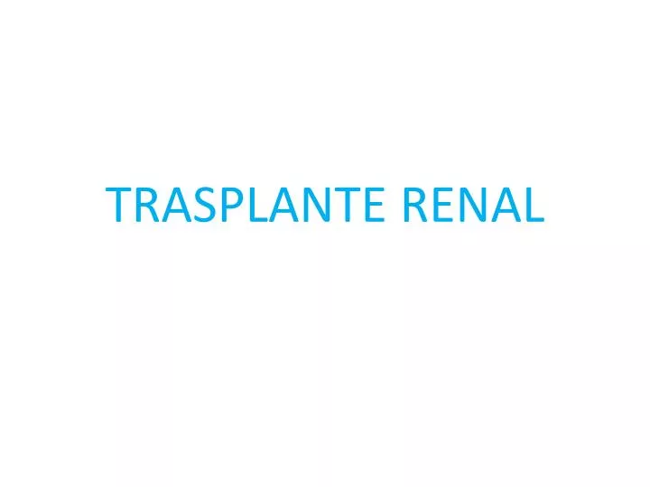 trasplante renal
