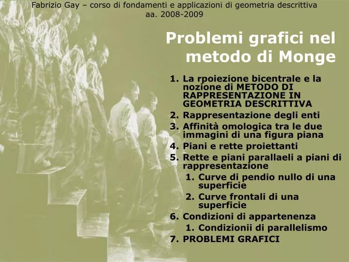 problemi grafici nel metodo di monge