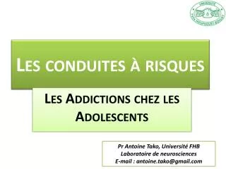 les conduites risques