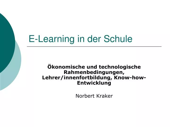 e learning in der schule