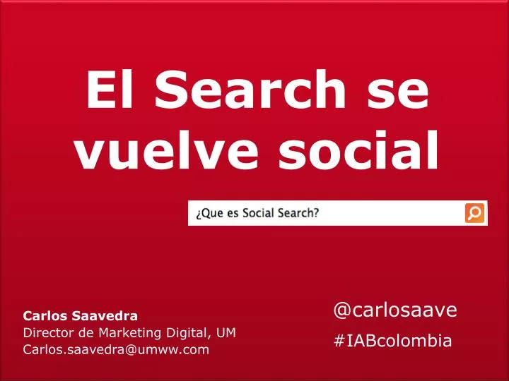 el search se vuelve social