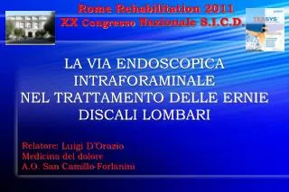Rome Rehabilitation 2011 XX Congresso Nazionale S.I.C.D.