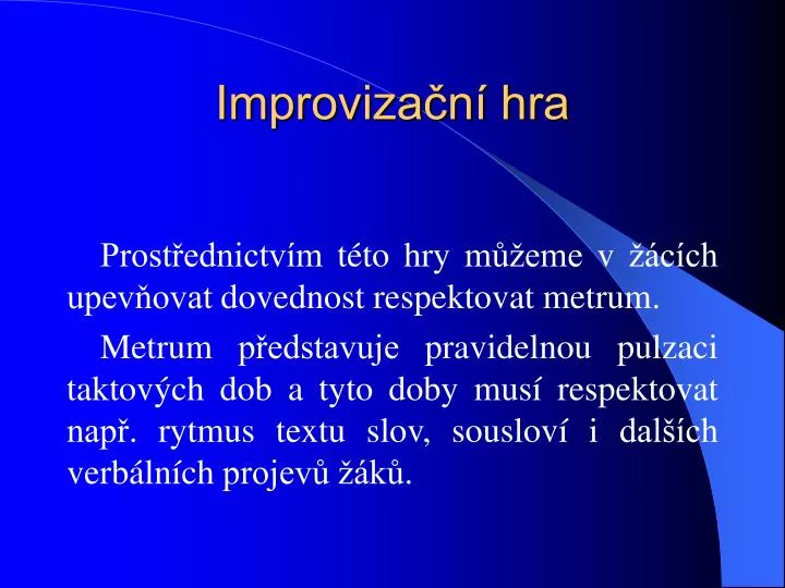 improviza n hra