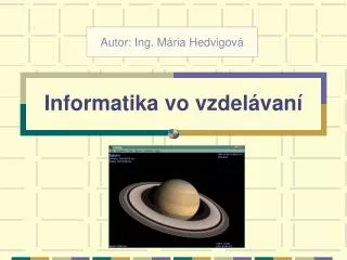 informatika vo vzdel van