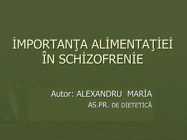 mportan a al menta e n sch zofren e