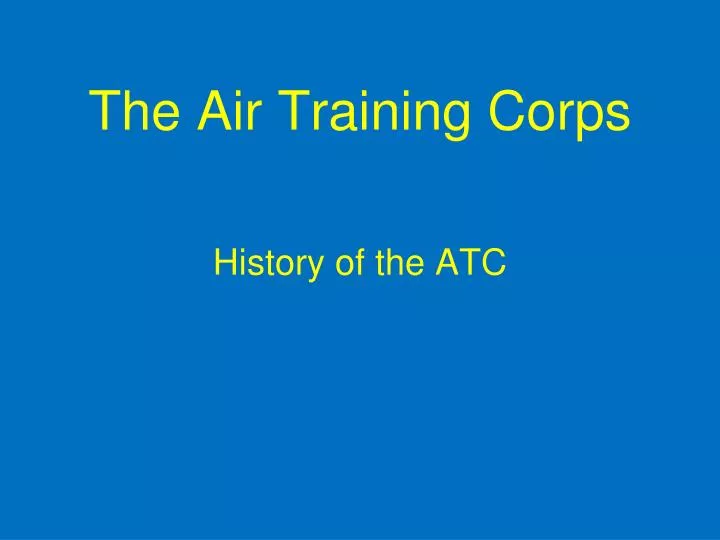 the air training corps