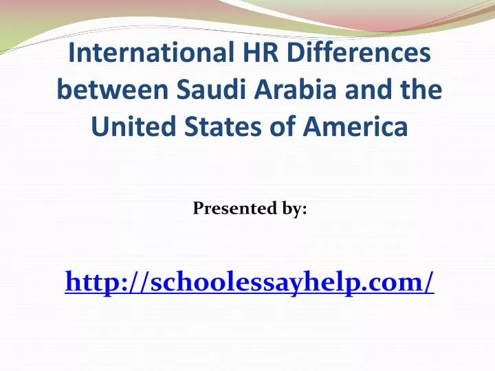international hr differences between saudi arabia and the united states of america