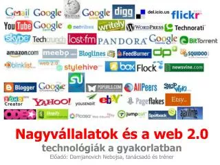 nagyv llalatok s a web 2 0 technol gi k a gyakorlatban e l ad damjanovich nebojsa tan csad s tr ner