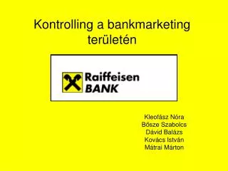 kontrolling a bankmarketing ter let n