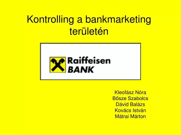 kontrolling a bankmarketing ter let n