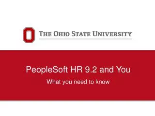PeopleSoft HR 9.2 and You