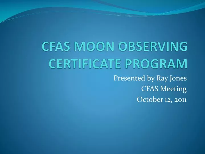 cfas moon observing certificate program