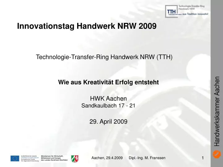 innovationstag handwerk nrw 2009