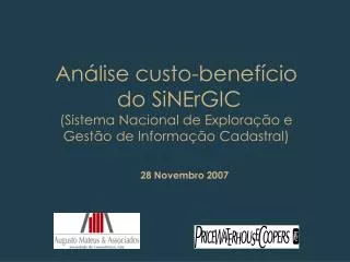 an lise custo benef cio do sinergic sistema nacional de explora o e gest o de informa o cadastral