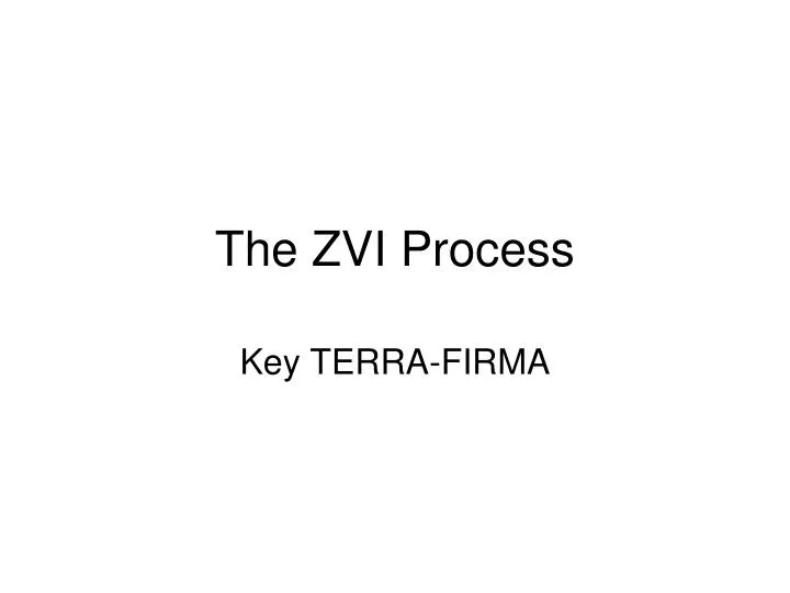 the zvi process