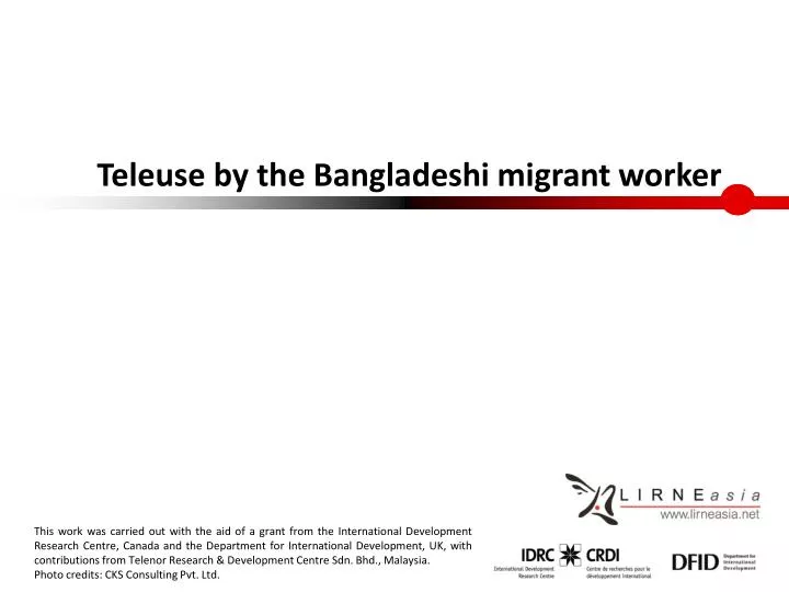 teleuse by the bangladeshi migrant worker
