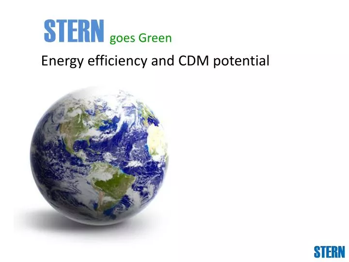 energy efficiency and cdm potential