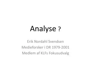 analyse