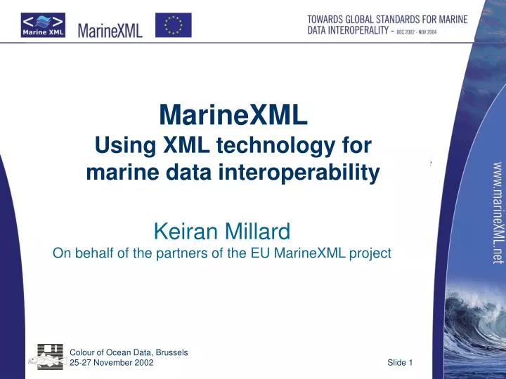 marinexml using xml technology for marine data interoperability