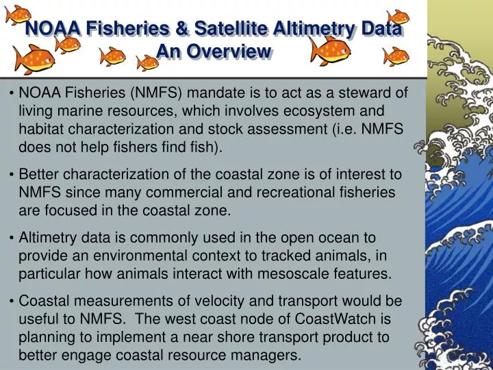 noaa fisheries satellite altimetry data an overview