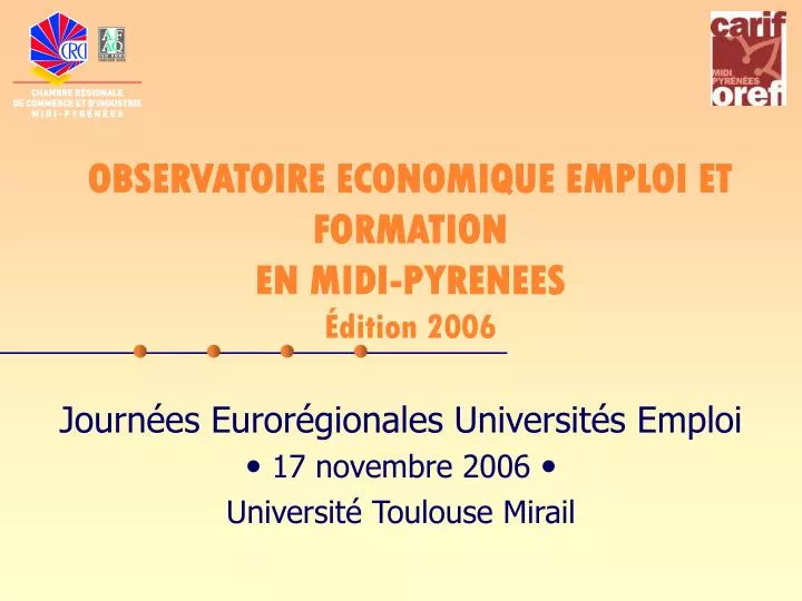 observatoire economique emploi et formation en midi pyrenees dition 2006