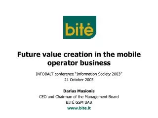 Future value creation in the mobile operator business