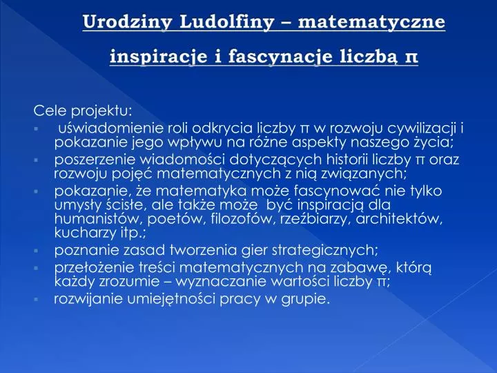 urodziny ludolfiny matematyczne inspiracje i fascynacje liczb