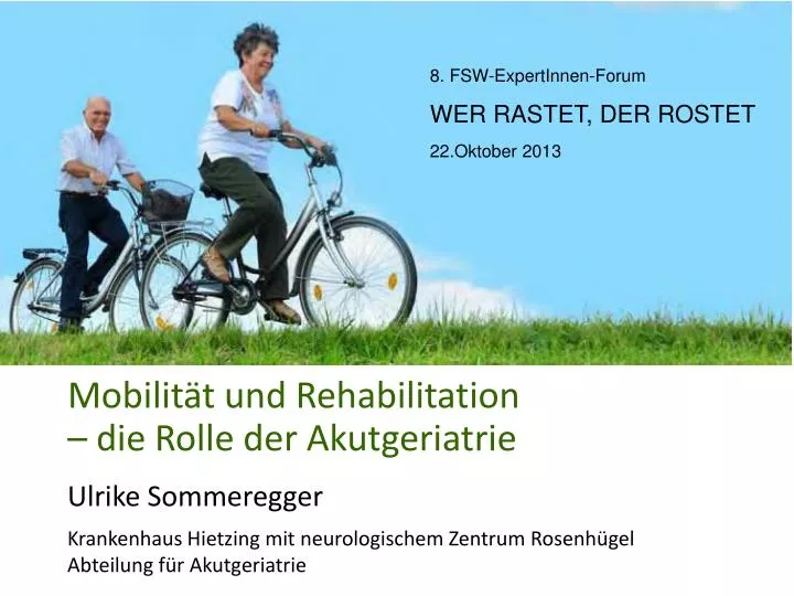mobilit t und rehabilitation die rolle der akutgeriatrie