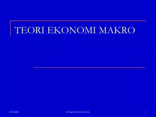 teori ekonomi makro
