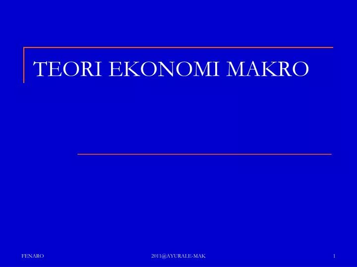 teori ekonomi makro