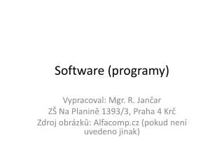 software programy