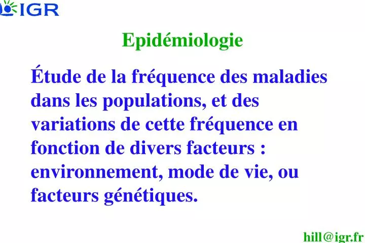 epid miologie