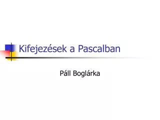 kifejez sek a pascalban
