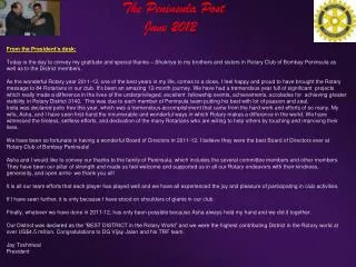 The Peninsula Post June 2012