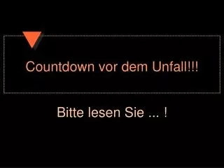 countdown vor dem unfall