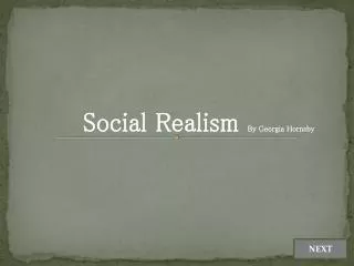 Social Realism By Georgia Hornsby