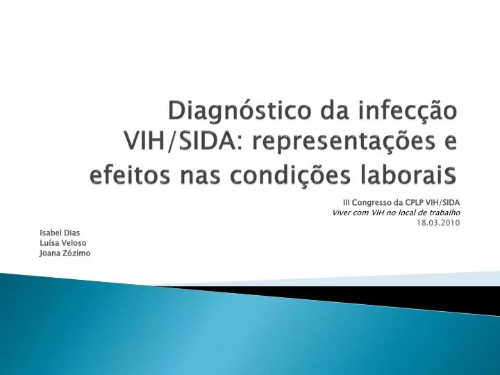 diagn stico da infec o vih sida representa es e efeitos nas condi es laborai s