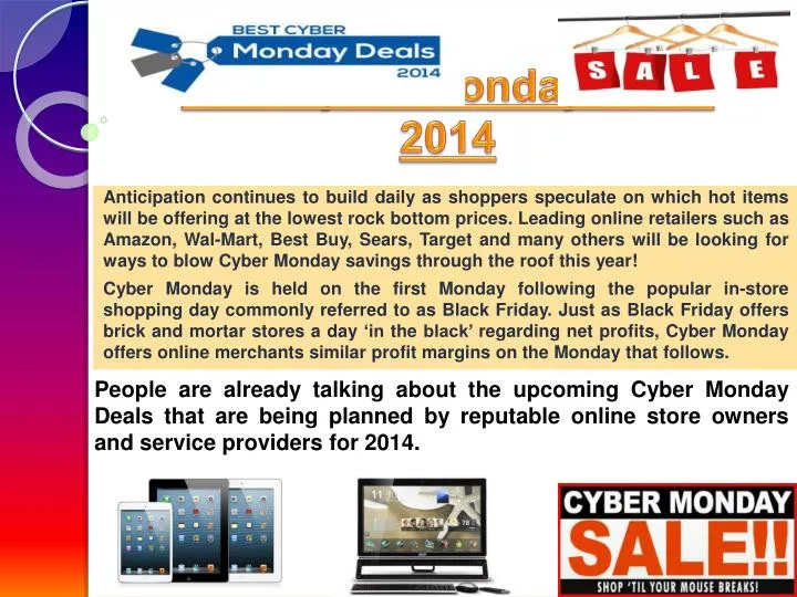 best cyber monday deals 2014