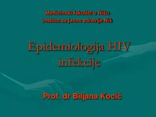 Prof. dr Biljana Koci ?