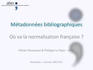 m tadonn es bibliographiques